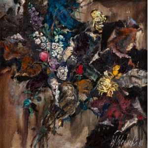 Wanda Wedecka (1919 - 2011 ), Kwiaty w wazonie, 1969