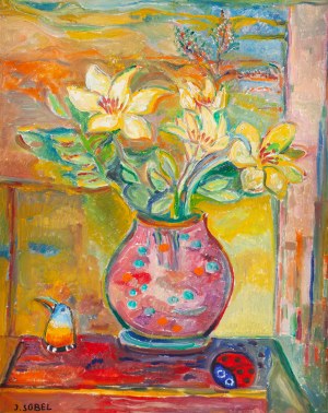 Judyta Sobel (1924 Lwów - 2012 Nowy Jork), Bukiet żółtych kwiatów