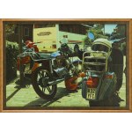 Andrzej Adam Sadowski (1946 Łódź - 2016 ), Bonn - motorcycle parking lot - Kreidler, 1990