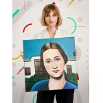 Magdalena Stoch (b. 1994, Zakopane), Irena against the background of the Glass House, 2024