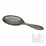 Carska Rosja - Srebrne (0.875) Urokliwe Dawne Miniaturowe Lusterko