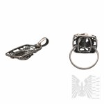 Silver (0.925) Ring &amp; Pendant Set with Soft Openwork Forms