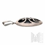 Argent (0.925), pendentif ajouré à motif linéaire