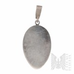 Argent (0.925), pendentif ajouré à motif linéaire