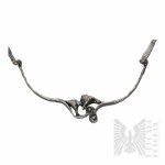 Silver (0.925), Floral Necklace with Convallion Motif