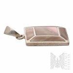 Silver (0.925) Square Pendant with Mother of Pearl