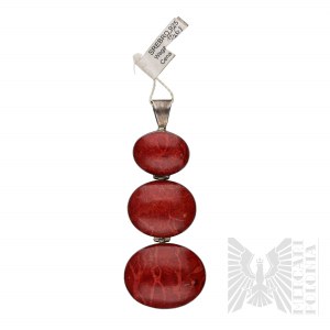 Spilla in argento (0,925) con colori rossi