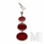 Spilla in argento (0,925) con colori rossi