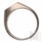 Warmet Srebro (0.925), Minimalistyczny Sygnet z Harmonijnym Wzorem