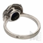 Silver (0.925), Ring with Blue Stone - Warsaw, Poland