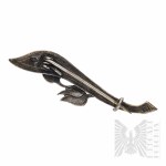 PRL Srebro (0.800) Warmet(?) Kwiecista Broszka - Tulipany - Kraków, Polska