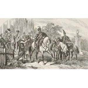 Juliusz KOSSAK (1824-1899), Verabschiedung von Herrn Mohort vor seiner Reise von Warschau in die Ukraine. Strzemienny!