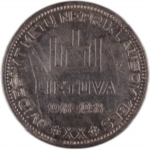Lithuania 10 Litu 1938 Silver