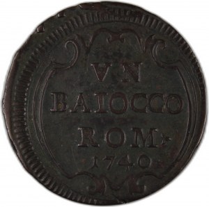 Italia Stato Pontificio 1 Baiocco 1740