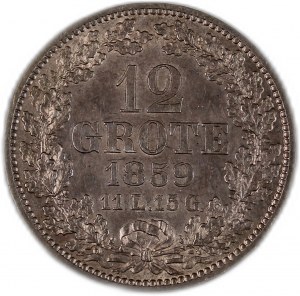 Germany Bremen 12 Grote 1859 Silver