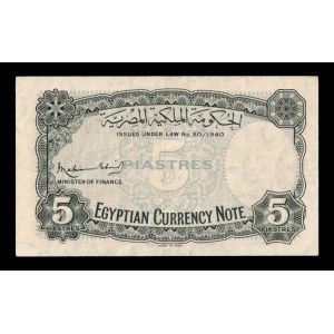 Egypt 5 Piastres 1940