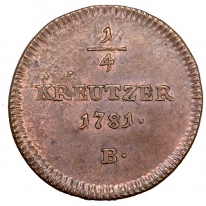 Austria 1/4 Kreuzer 1781 B