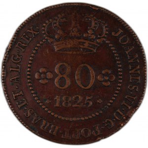 Portugal (Saint Thomas and Prince) 80 Reis 1825