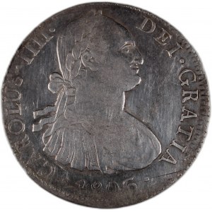 Mexico 8 Reales 1806 TH Overdate Silver