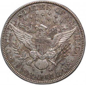 United States 50 Cents 1908 S Key Date Silver