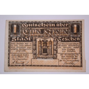 Poland Cieszyn Notgeds 1 Korone 1919