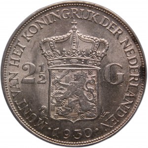 Netherlands 2 1/2 Gulden 1930 Silver