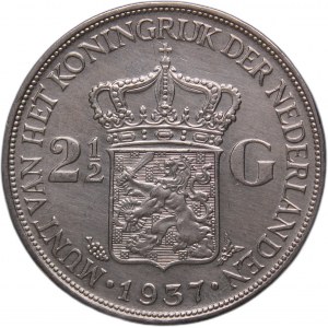 Netherlands 2 1/2 Gulden 1937 Silver