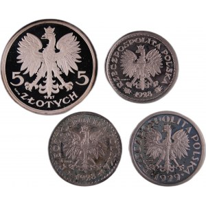 Poland Lot of 4 Coins Collectors Copies 1927-28-28-29