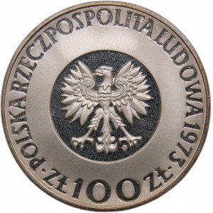 Poland 100 Zlotych 1973 Silver Proba