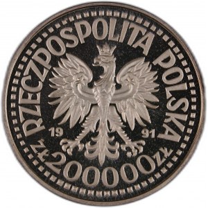 Poland 200000 Zlotych 1991 Silver Proba