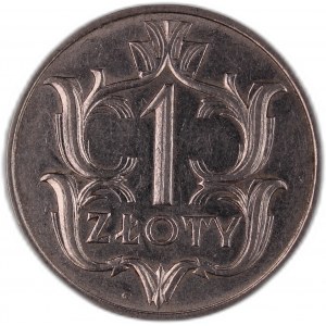 Poland 1 Zloty 1929 Without Mintmark