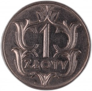 Poland 1 Zloty 1929 Without Mintmark