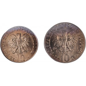 Poland 10 Zlotych 1965 &1967 Lot of 2 Coins