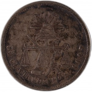 Mexico 50 Centavos 1880 Ho A Silver