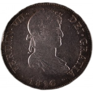 Peru 8 Reales 1816 JP Silver