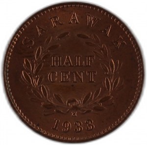 Sarawak 1/2 cent 1933 H