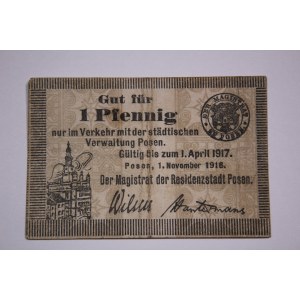 Poland Poznan Notgeld 1 Pfennig 1916-17