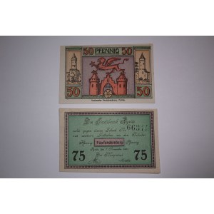 Poland Pyrzyce Notgelds Lot of 2 Notes