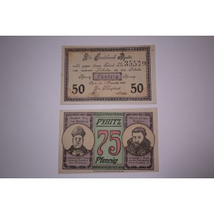 Poland Pyrzyce Notgelds Lot of 2 Notes