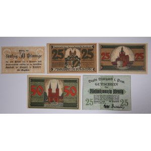 Poland Stargard Notgelds Lot of 5 Notes