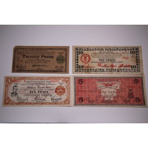Philippines Lot of 4 Notes 1941-1945