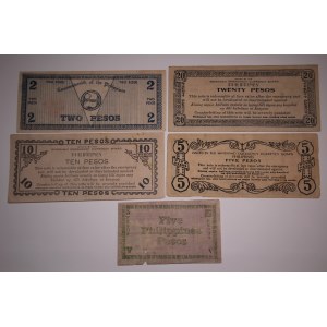 Philippines Lot of 5 Notes 1941-1945
