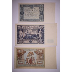 Poland Lot of 3 Notes 1931-1936