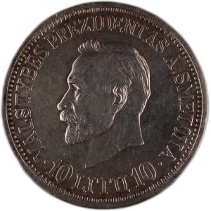 Lithuania 10 Litu 1938 Silver