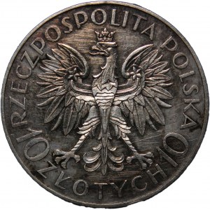 Poland 10 Zlotych 1933 Cleaned Silver