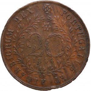 Portugal Azores 20 Reis 1866