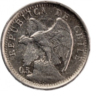 Chile 10 Centavos 1899 Silver