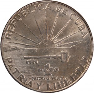 Cuba 1 Peso 1953 Silver
