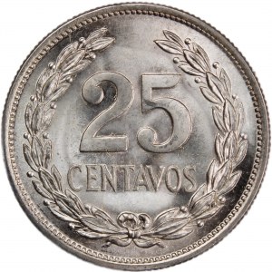 El Salvador 25 Centavos 1943 Argento