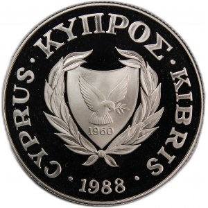 Cyprus 50 Cents 1988 Low Mintage Silver
